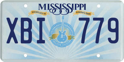 MS license plate XBI779