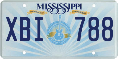 MS license plate XBI788
