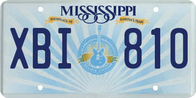 MS license plate XBI810