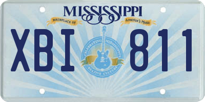 MS license plate XBI811