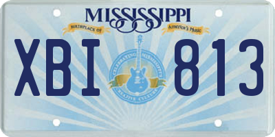 MS license plate XBI813