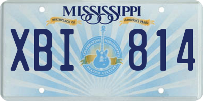 MS license plate XBI814