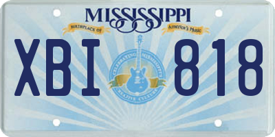 MS license plate XBI818