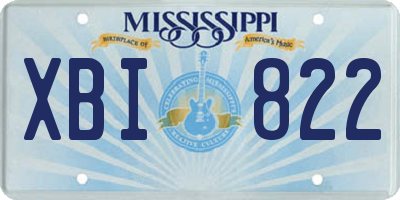 MS license plate XBI822