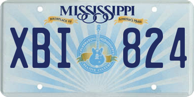 MS license plate XBI824