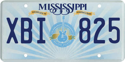 MS license plate XBI825