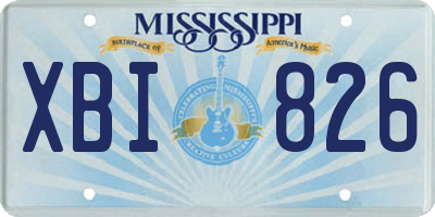 MS license plate XBI826