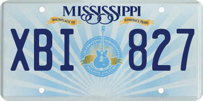 MS license plate XBI827