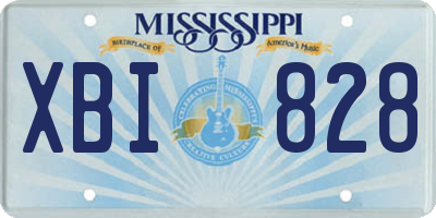 MS license plate XBI828
