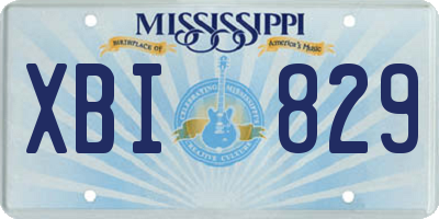 MS license plate XBI829