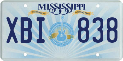 MS license plate XBI838