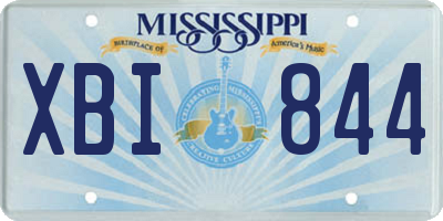 MS license plate XBI844
