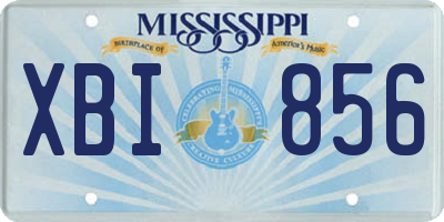 MS license plate XBI856
