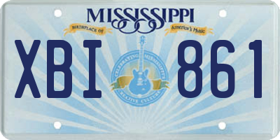 MS license plate XBI861