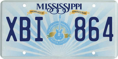 MS license plate XBI864