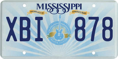 MS license plate XBI878