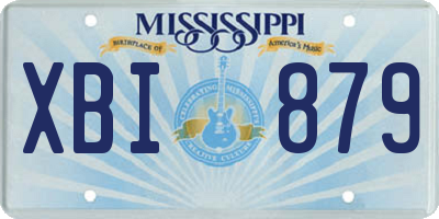 MS license plate XBI879