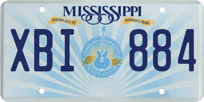 MS license plate XBI884