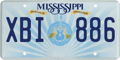 MS license plate XBI886