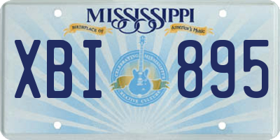 MS license plate XBI895