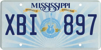 MS license plate XBI897