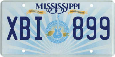 MS license plate XBI899