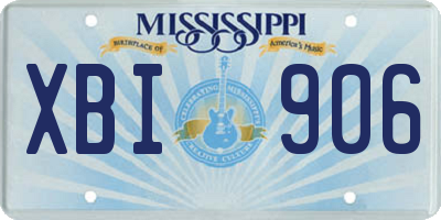 MS license plate XBI906