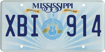 MS license plate XBI914
