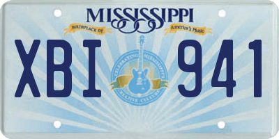 MS license plate XBI941