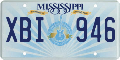MS license plate XBI946