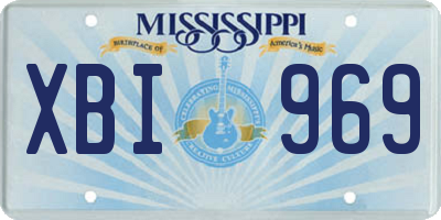 MS license plate XBI969