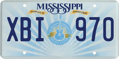 MS license plate XBI970