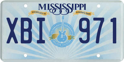 MS license plate XBI971