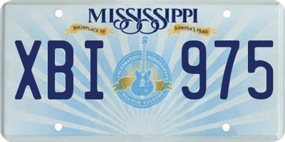 MS license plate XBI975