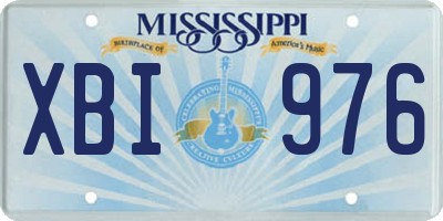 MS license plate XBI976