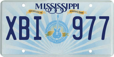 MS license plate XBI977