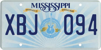 MS license plate XBJ094