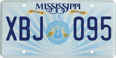 MS license plate XBJ095