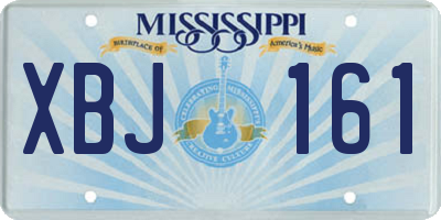 MS license plate XBJ161