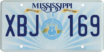 MS license plate XBJ169