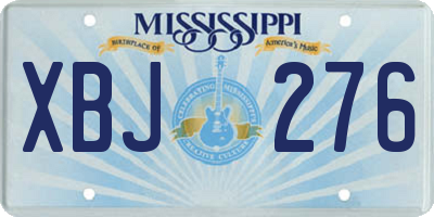 MS license plate XBJ276