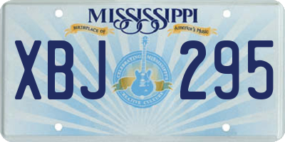 MS license plate XBJ295