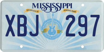 MS license plate XBJ297