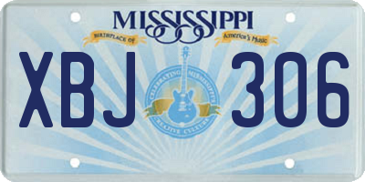 MS license plate XBJ306