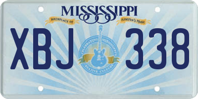 MS license plate XBJ338
