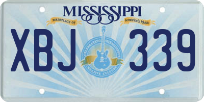 MS license plate XBJ339