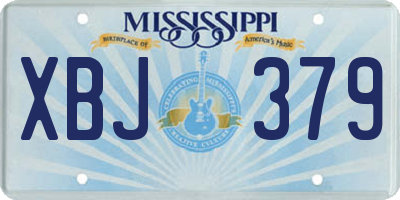 MS license plate XBJ379