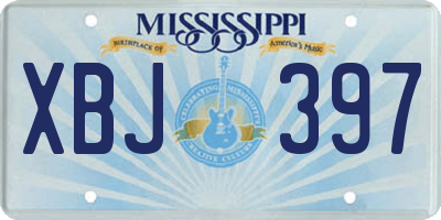 MS license plate XBJ397