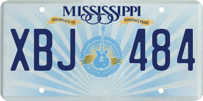MS license plate XBJ484