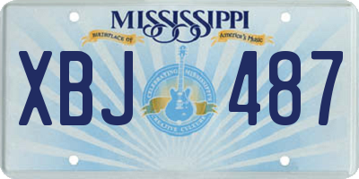 MS license plate XBJ487